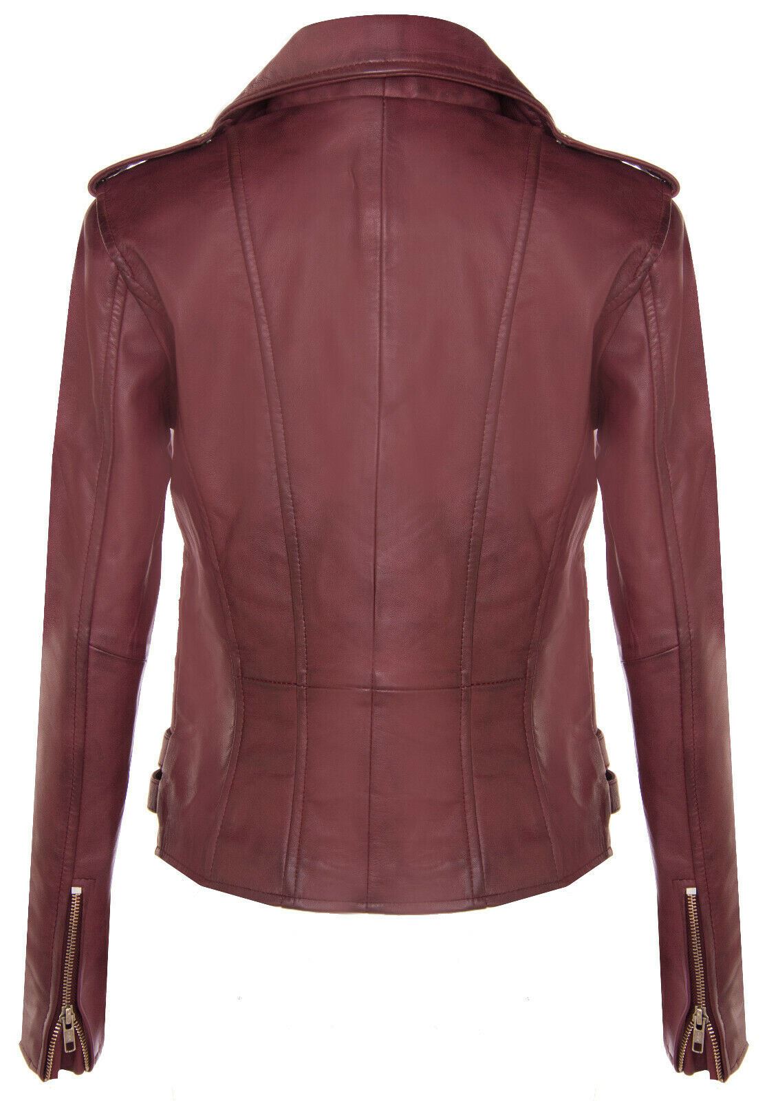 Womens Leather Brando Biker Jacket - Orlando