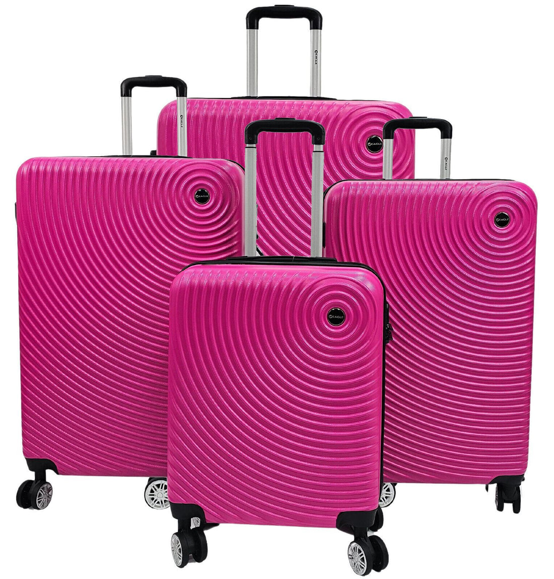 Brookside Set of 4 Hard Shell Suitcase in Fuschia