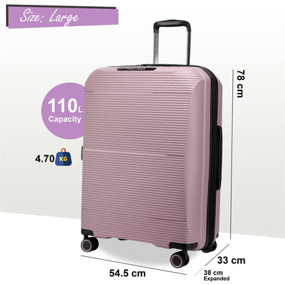 Abiko Large Hard Shell Suitcase in Pink