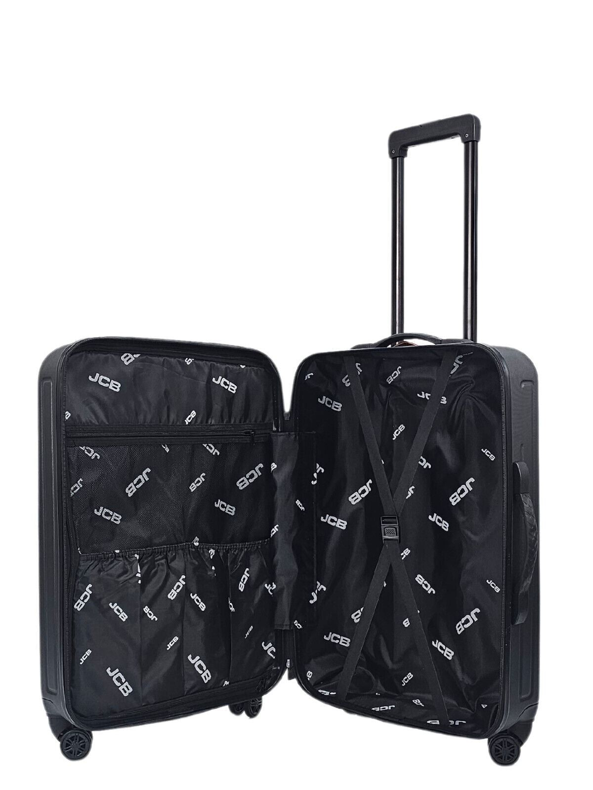 Black Hard Shell Suitcase Set Luggage Travel Trolley Cabin Cases Lightweight Bag