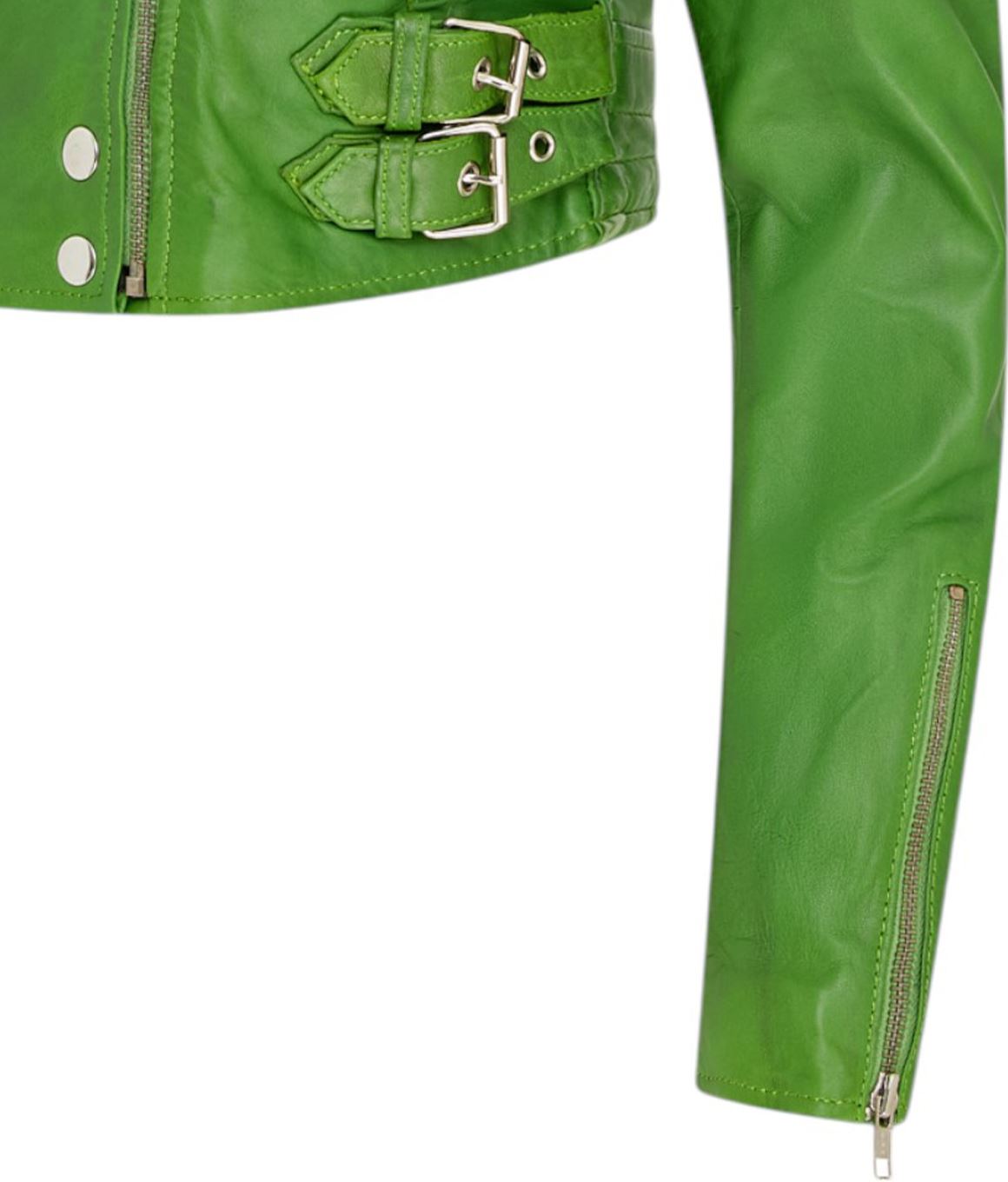 Womens Brando Cropped Leather Jacket-Longtown