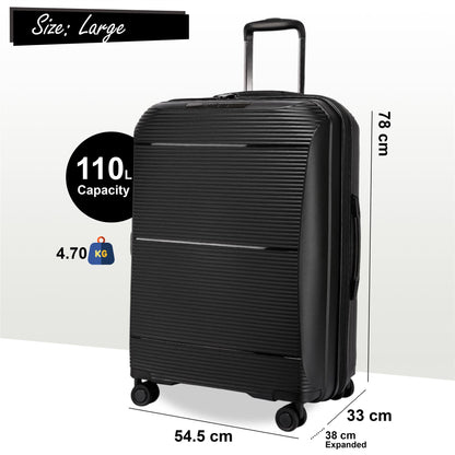 Abiko Large Hard Shell Suitcase in Black
