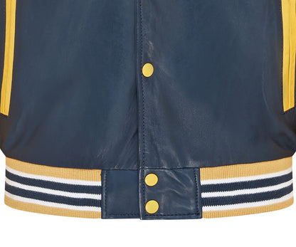 Mens Baseball Leather Letterman Bomber Jacket - Walthamstow