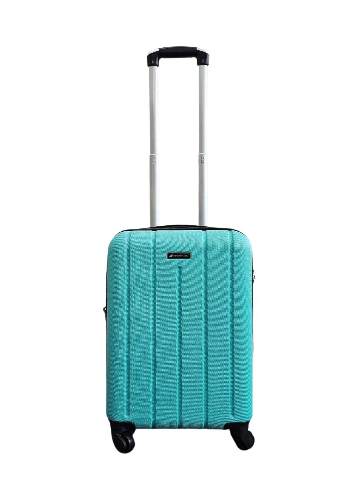 Robust Teal Blue Hard shell Suitcase Set 4 Wheel Lightweight Luggage