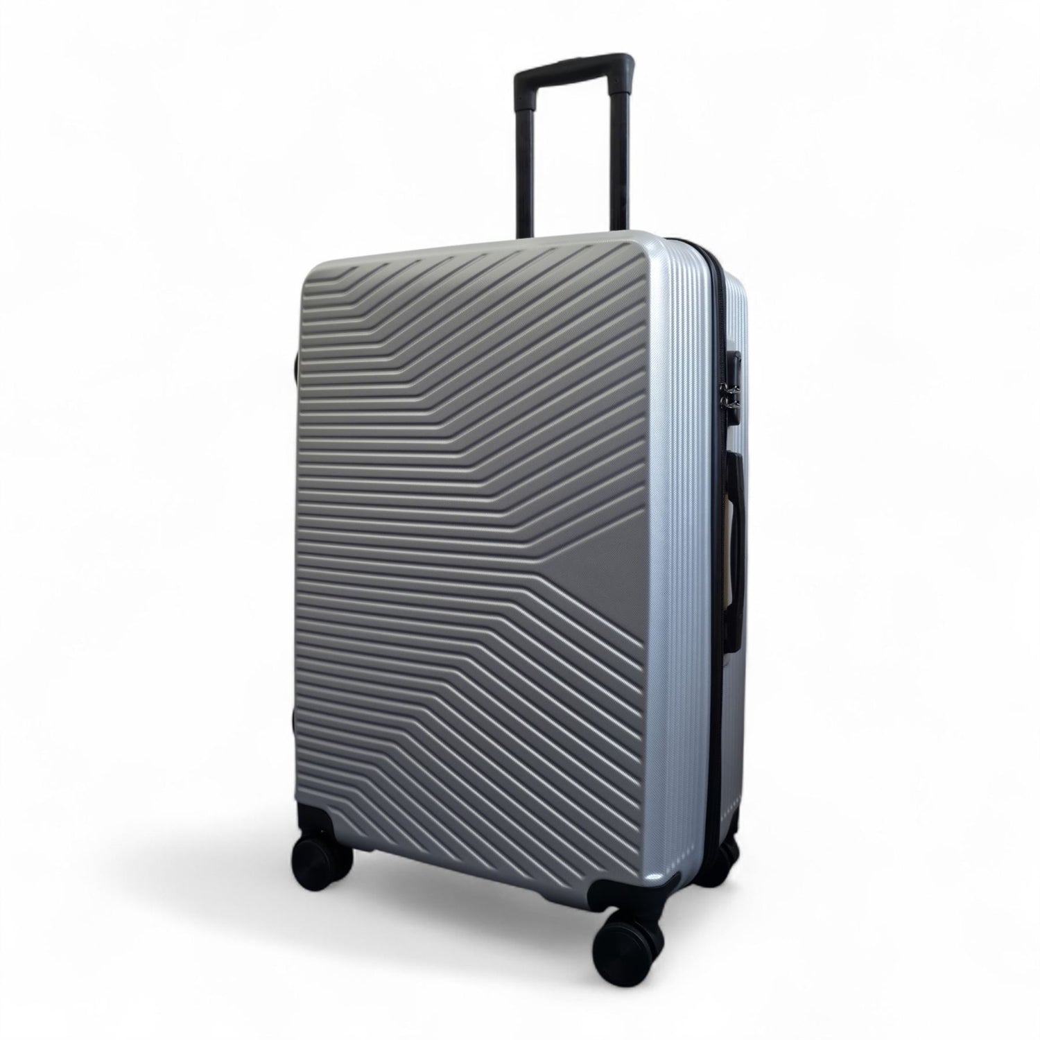 Junee Large Hard Shell Suitcase in Silver