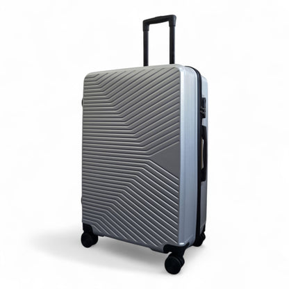 Junee Large Hard Shell Suitcase in Silver