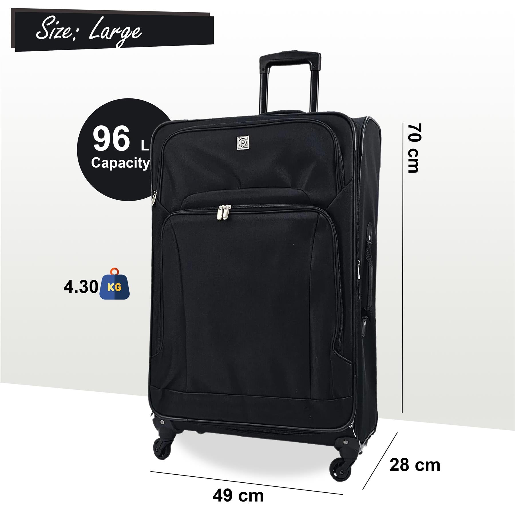 Lightweight Soft Shell Luggage Suitcase Travel Set