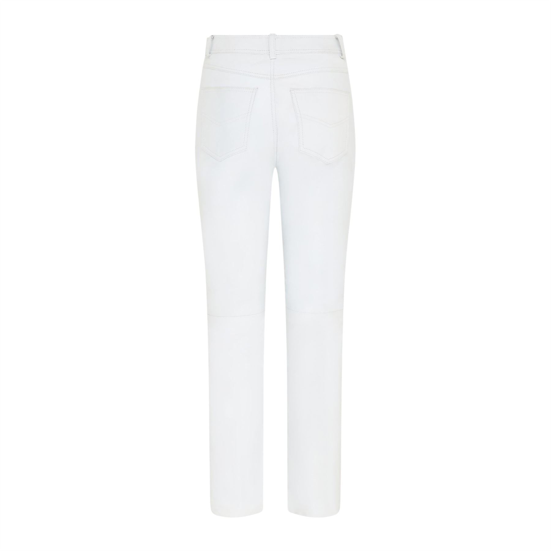 Womens Lamb Leather 501 Biker Jeans - Ankara