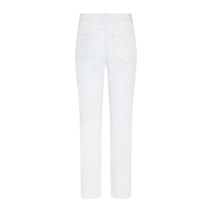 Womens Lamb Leather 501 Biker Jeans - Ankara