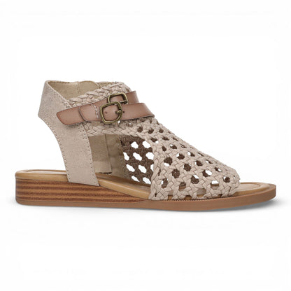 Blowfish Malibu Womens Golden Beige Weave Micro Wedge Sandals - Anuella