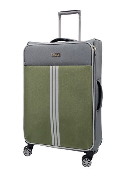 Lightweight Grey Cabin Suitcases 4 Wheel Luggage Travel Bag