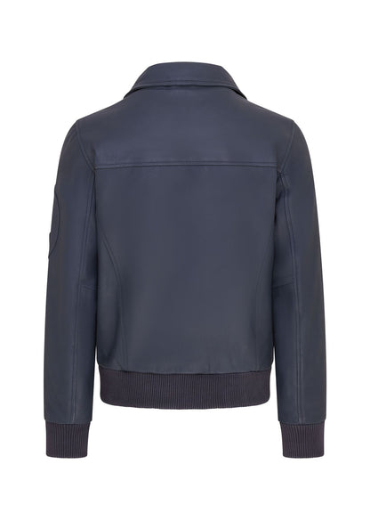 Mens A2 Cowhide Leather Bomber Jacket-Eura