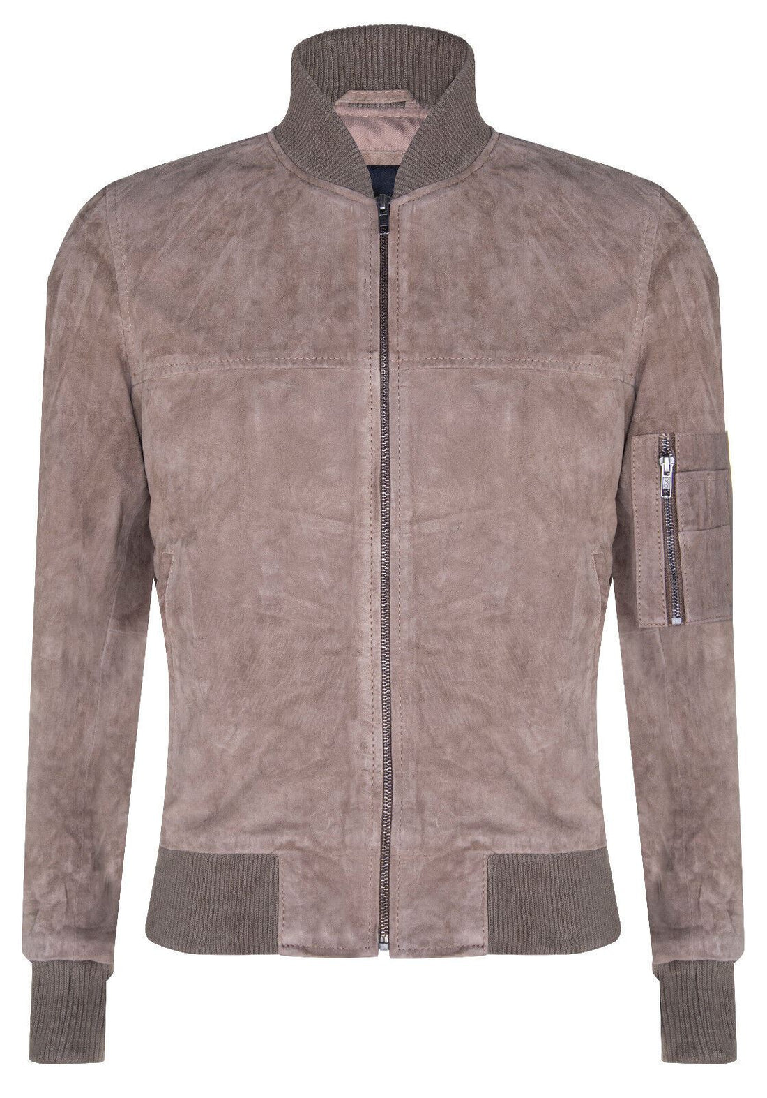 Mens Suede MA-1 Bomber Jacket-Cosham