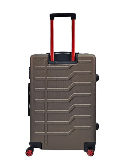 Grey Hard Shell Classic Suitcase Set 8 Wheel Cabin Luggage Case Holiday Travel