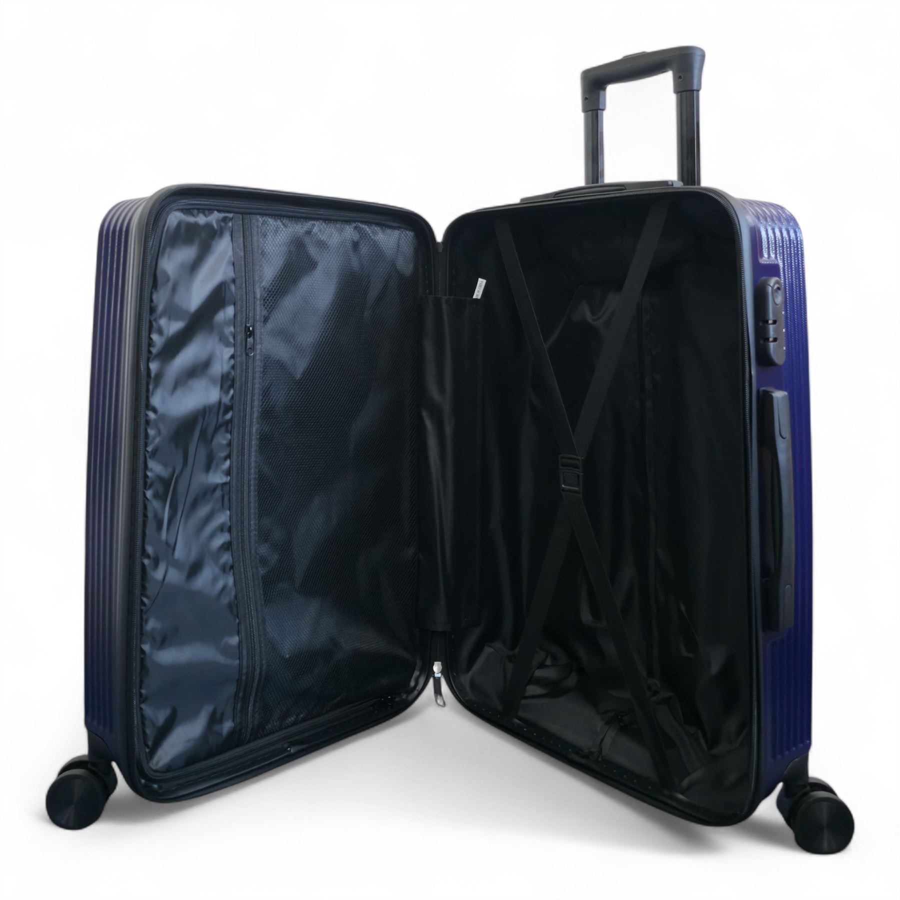 Junee Large Hard Shell Suitcase in Navy Blue