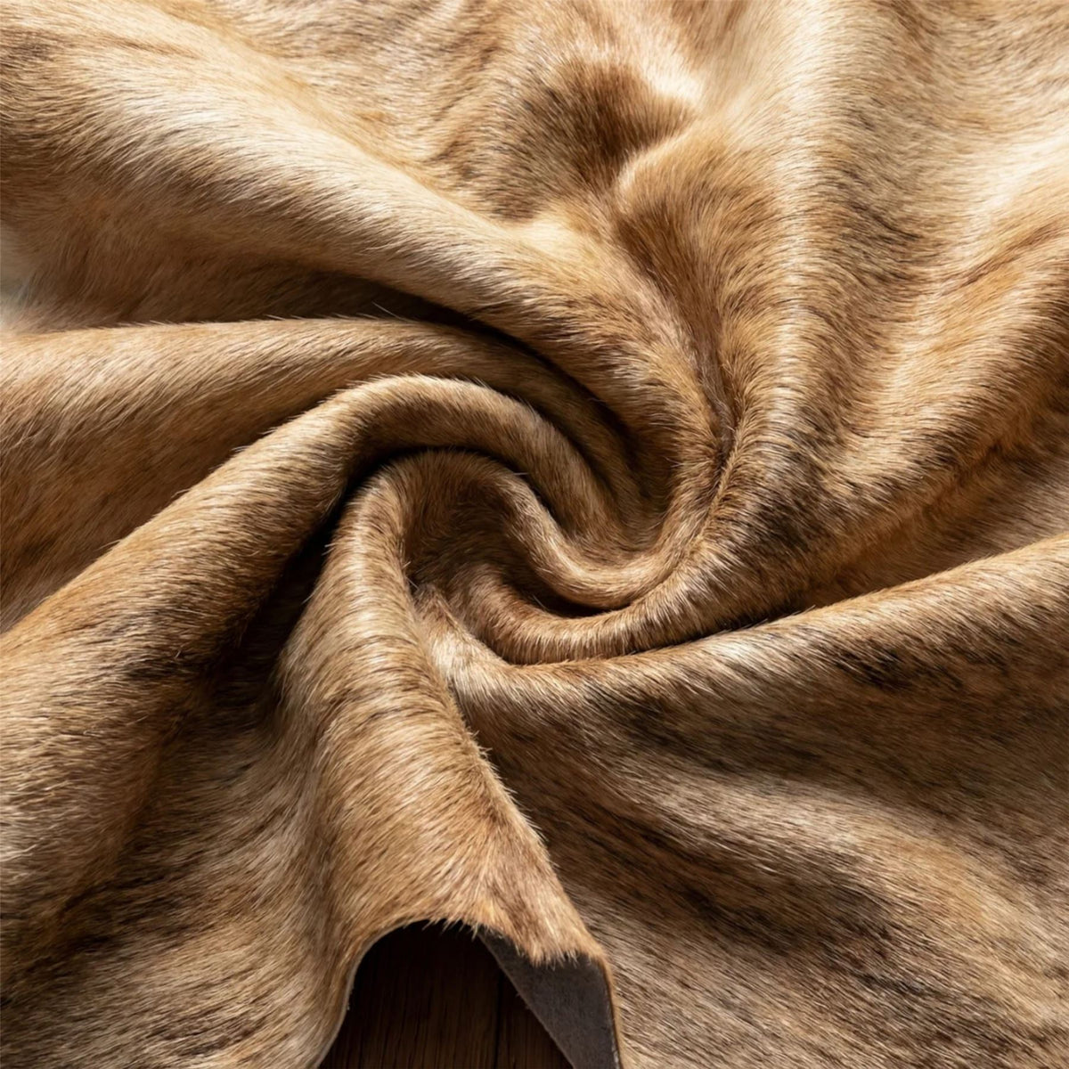 Natural Cow Leather Cowhide Hairon Rug - Light Brindle