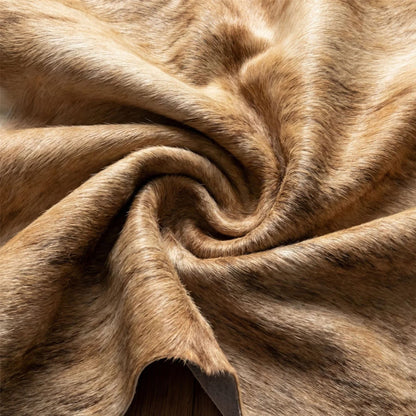 Natural Cow Leather Cowhide Hairon Rug - Light Brindle