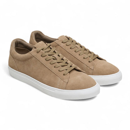 Antique Rogue Men’s Stone Taupe Suede Leather Trainer Sneaker Shoes - Gibbs