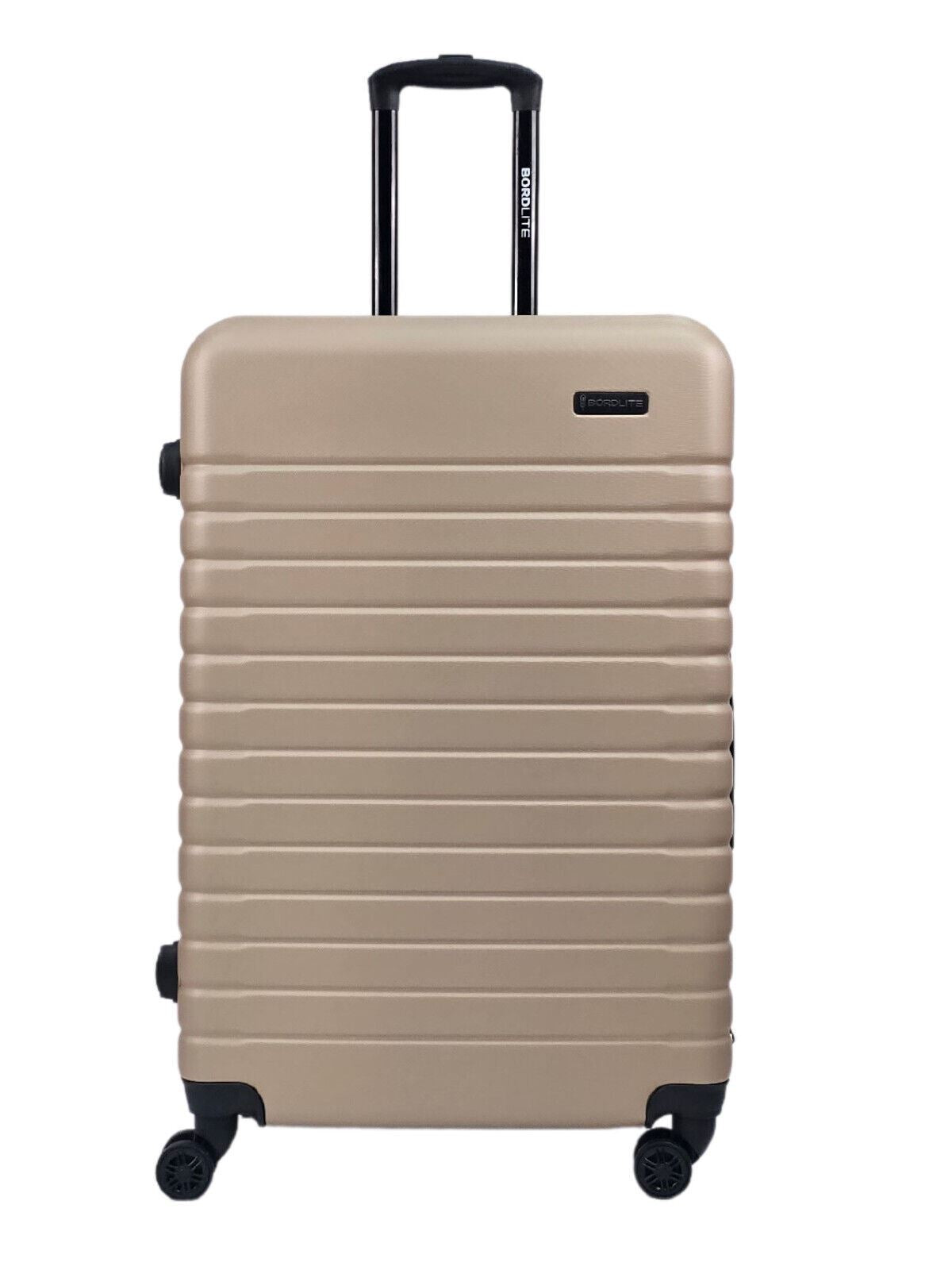 Lightweight Gold Hard Shell ABS Suitcase Set Luggage Travel Trolley Cabin Cases