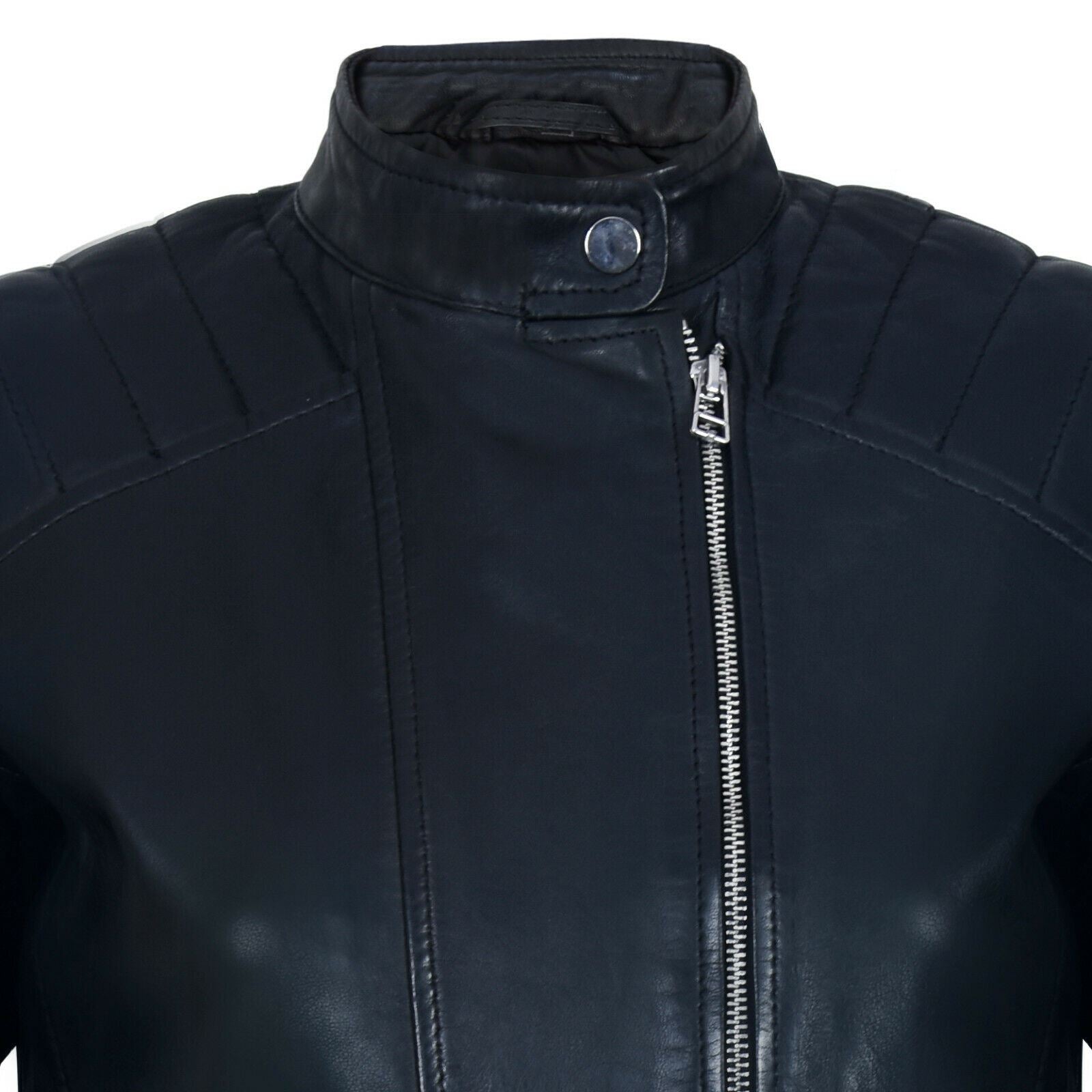 Womens Vintage Leather Biker Jacket-Marlow