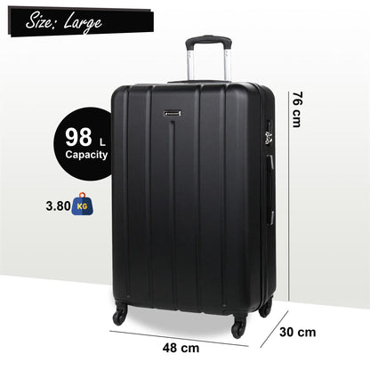 Castleberry Large Hard Shell Suitcase in Black