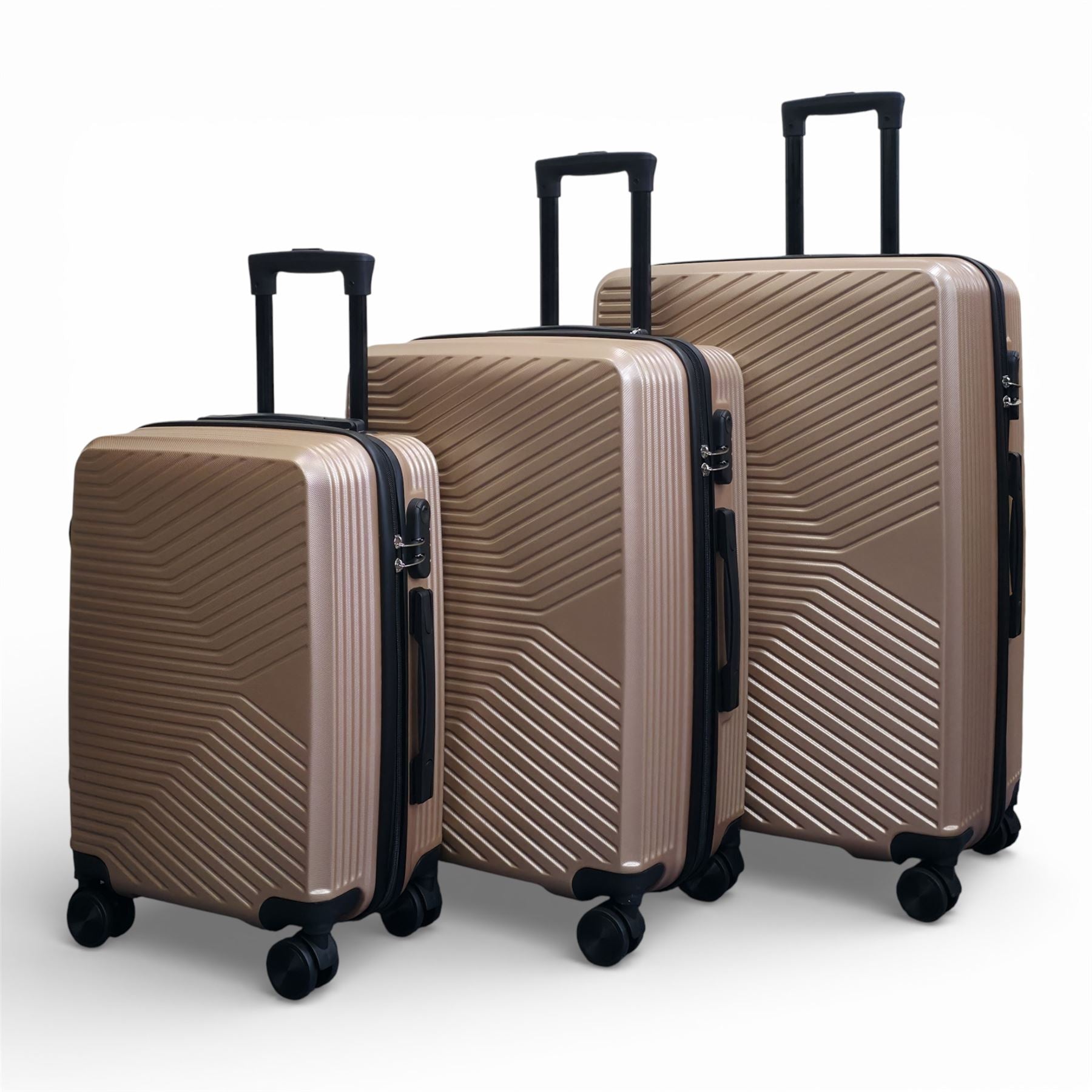Junee Set of 3 Hard Shell Suitcase in Gold