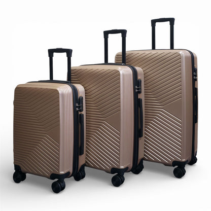 Junee Set of 3 Hard Shell Suitcase in Gold
