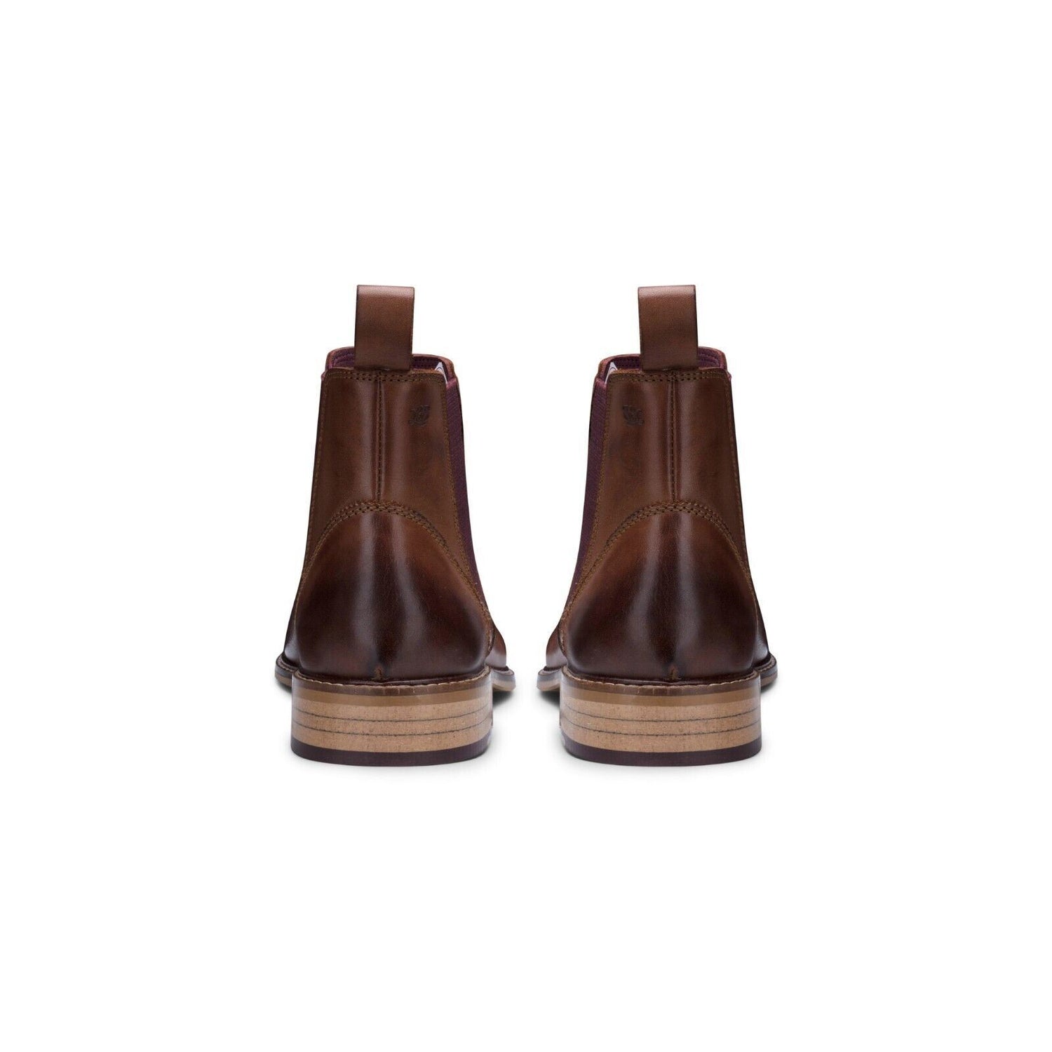 Mens Chestnut-Brown Leather Classic Chelsea Boots