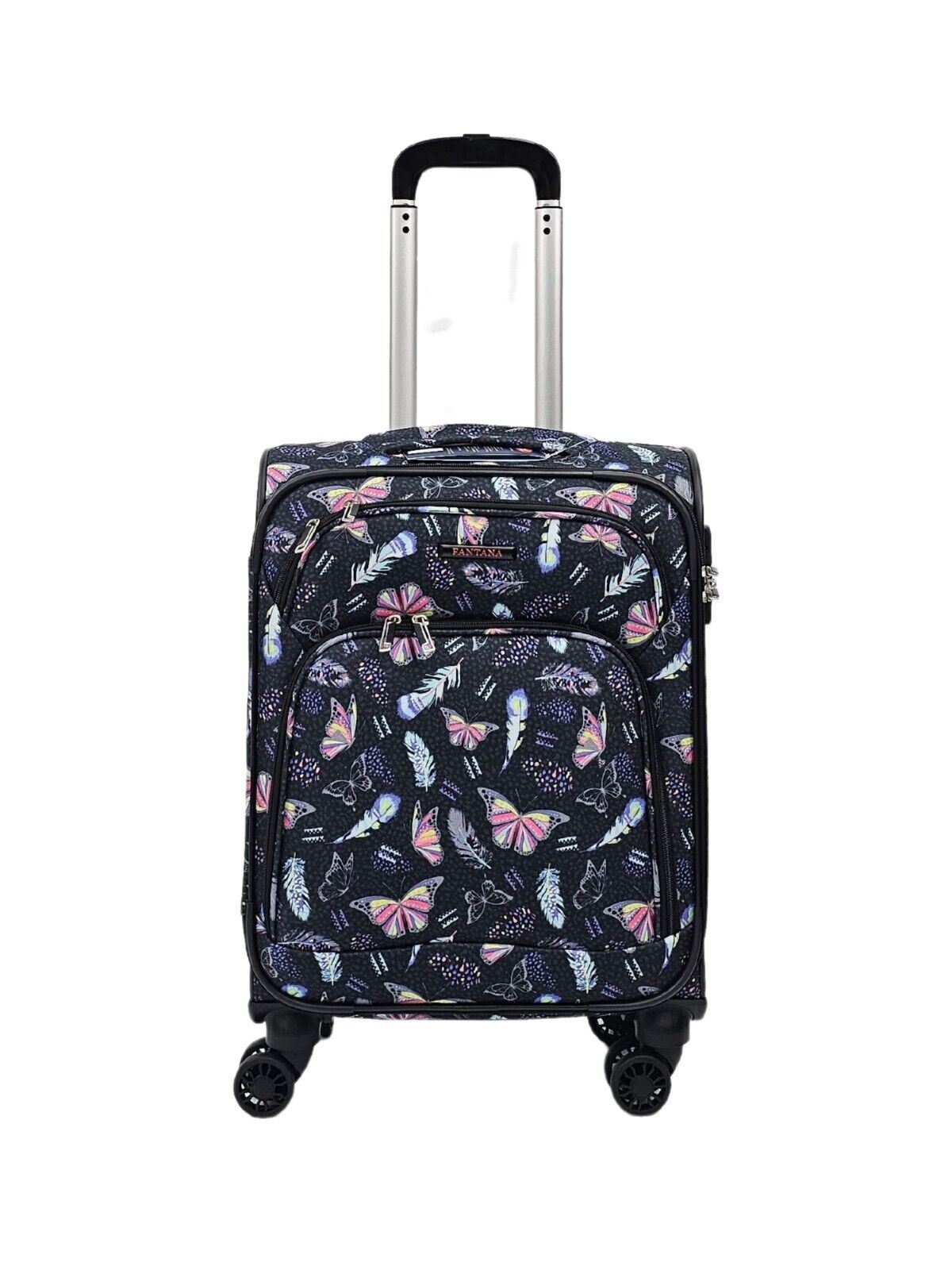 Ashville Cabin Soft Shell Suitcase in Butterfly