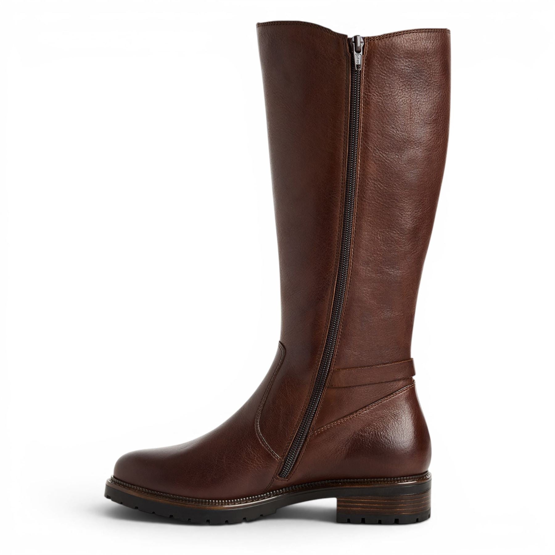 Tamaris Women’s Brown Leather Knee High Platform Heel Long Boots - 25609-47