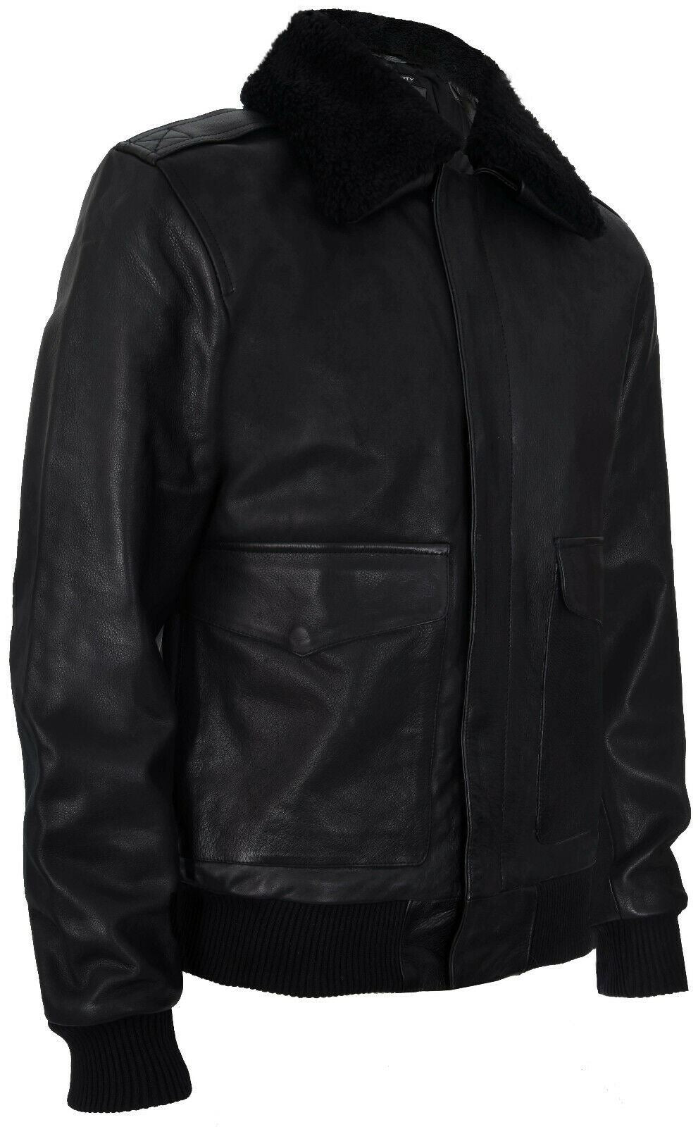 Mens A2 Cowhide Bomber Jacket-Caistor