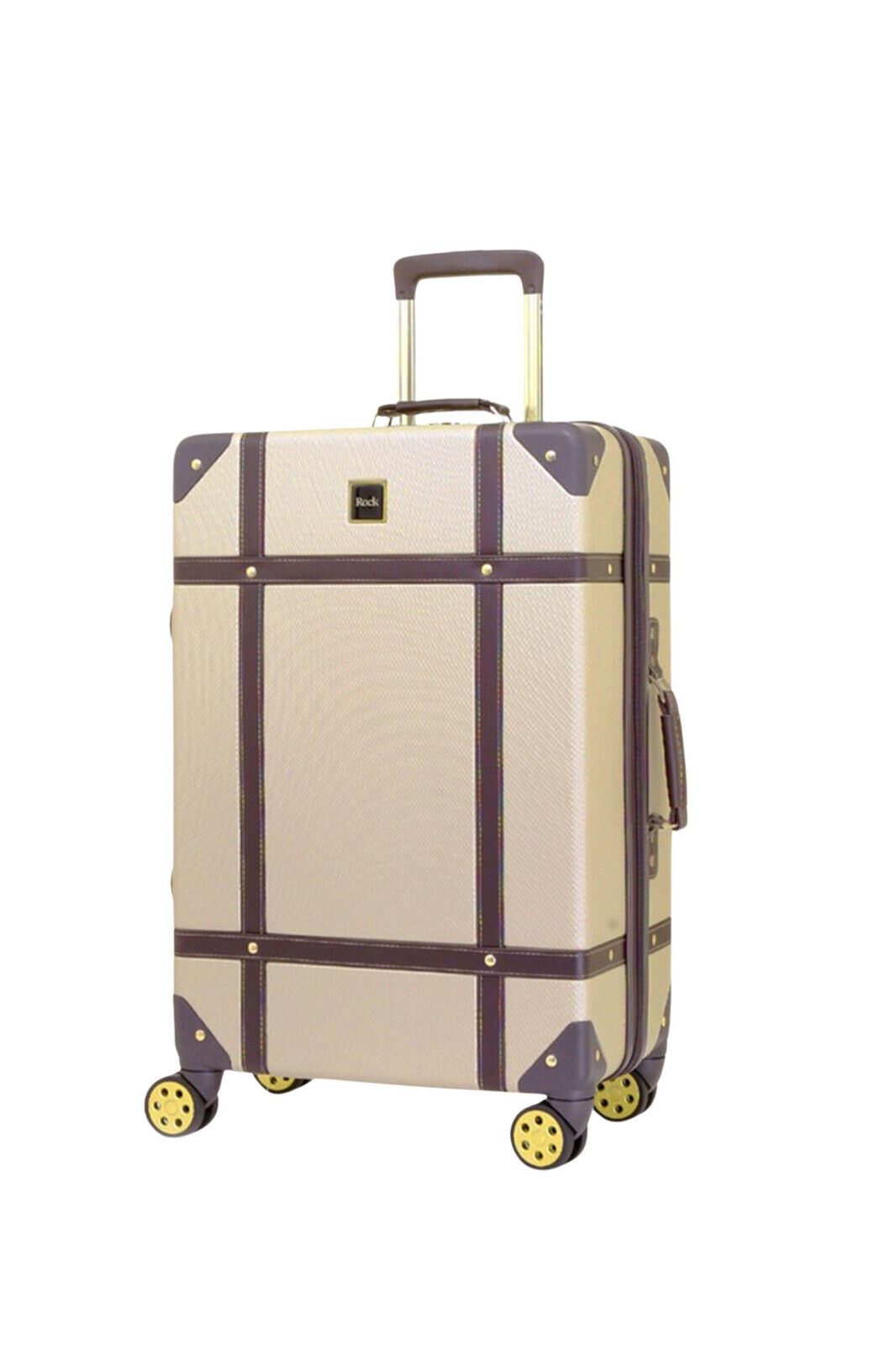 Hard Shell Gold Luggage Suitcase Set Trunk Cabin Travel Bags