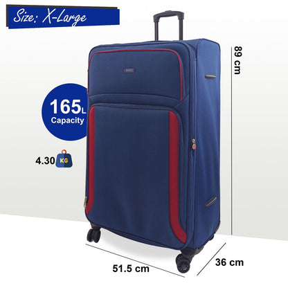 Ashland Extra Large Soft Shell Suitcase in Navy
