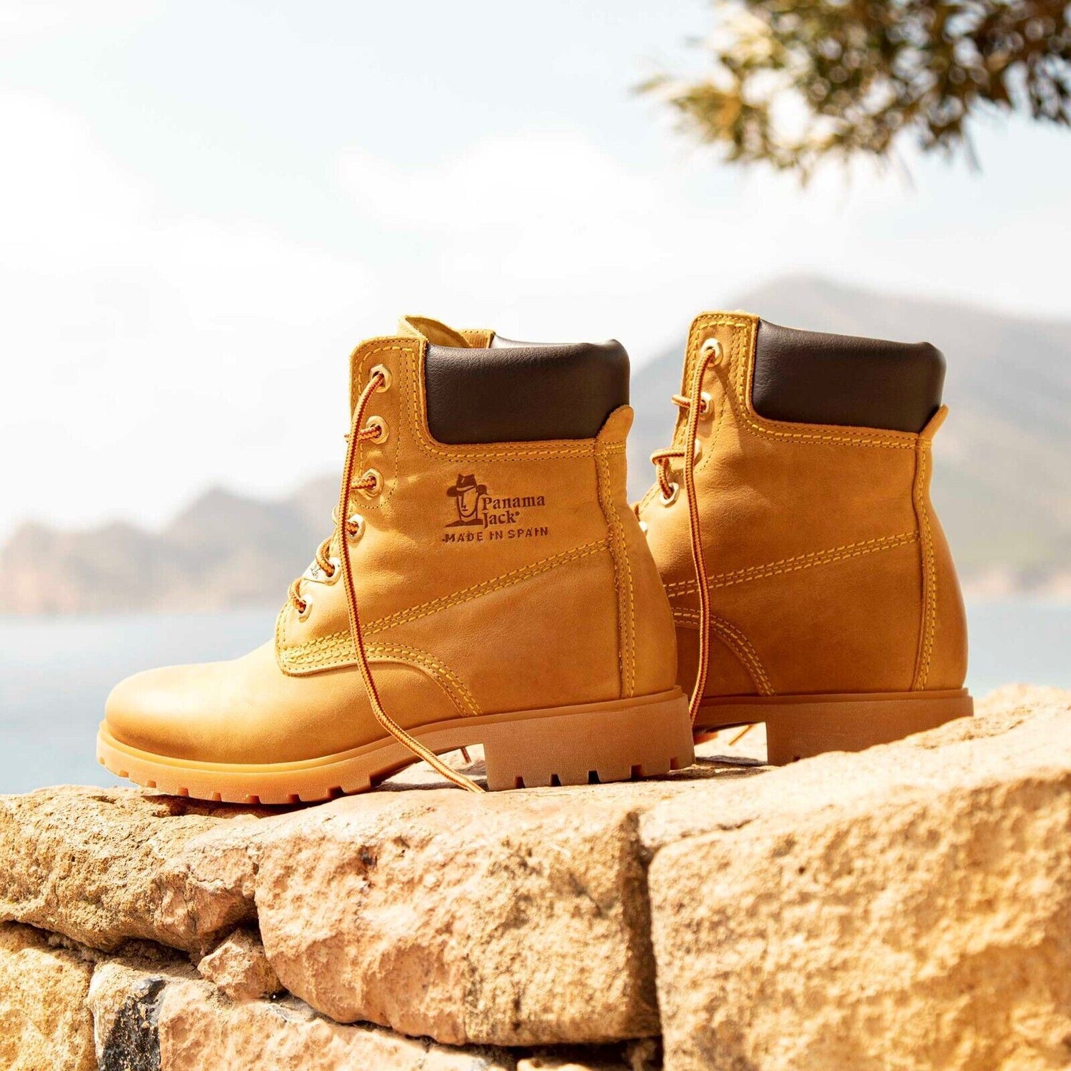 Panama Jack Womens 03 B1 Tan Boots Waterproof Leather Laces Hiking Ankle Chukka - Upperclass Fashions 