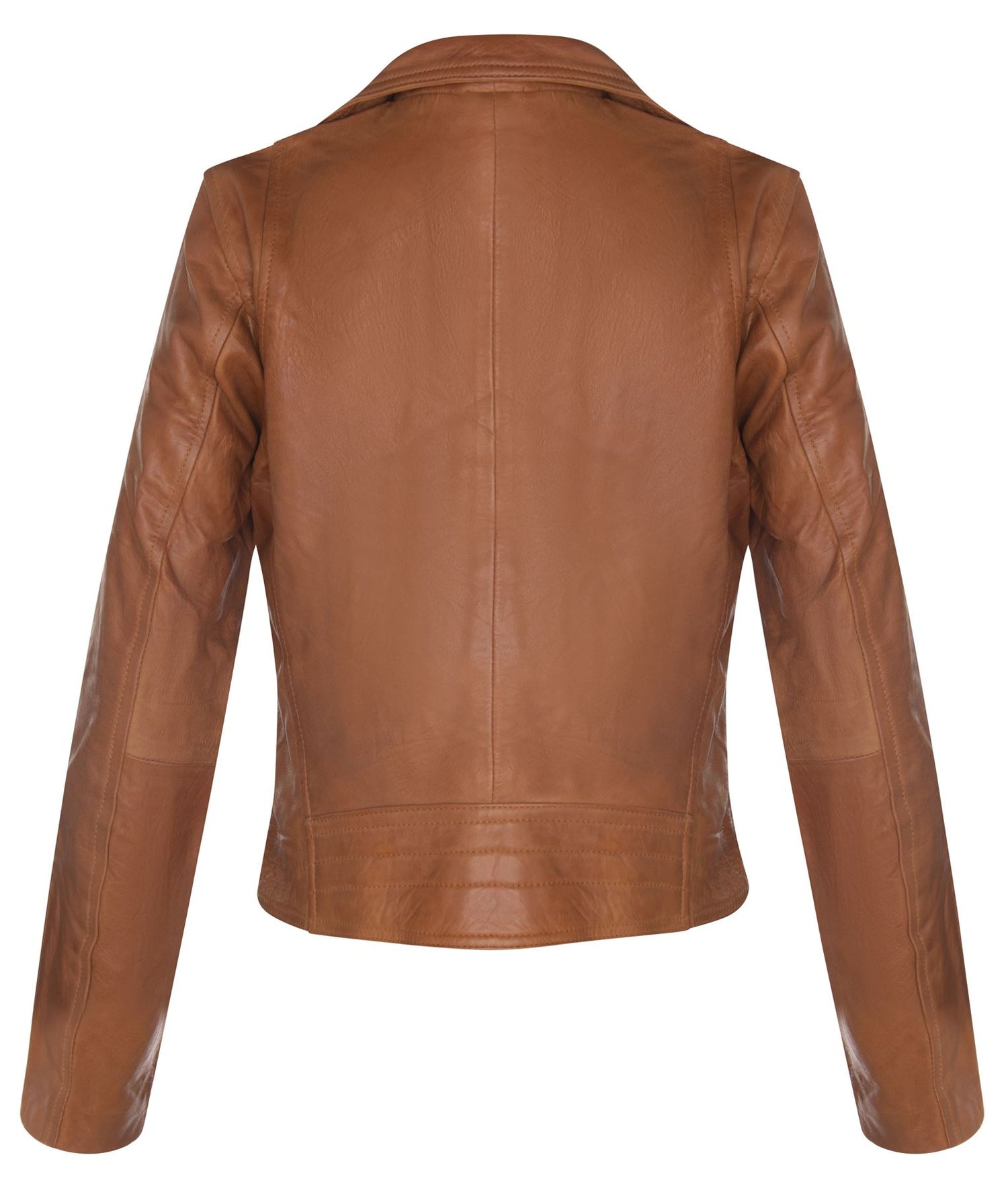 Womens Classic Leather Brando Biker Jacket-Loughton