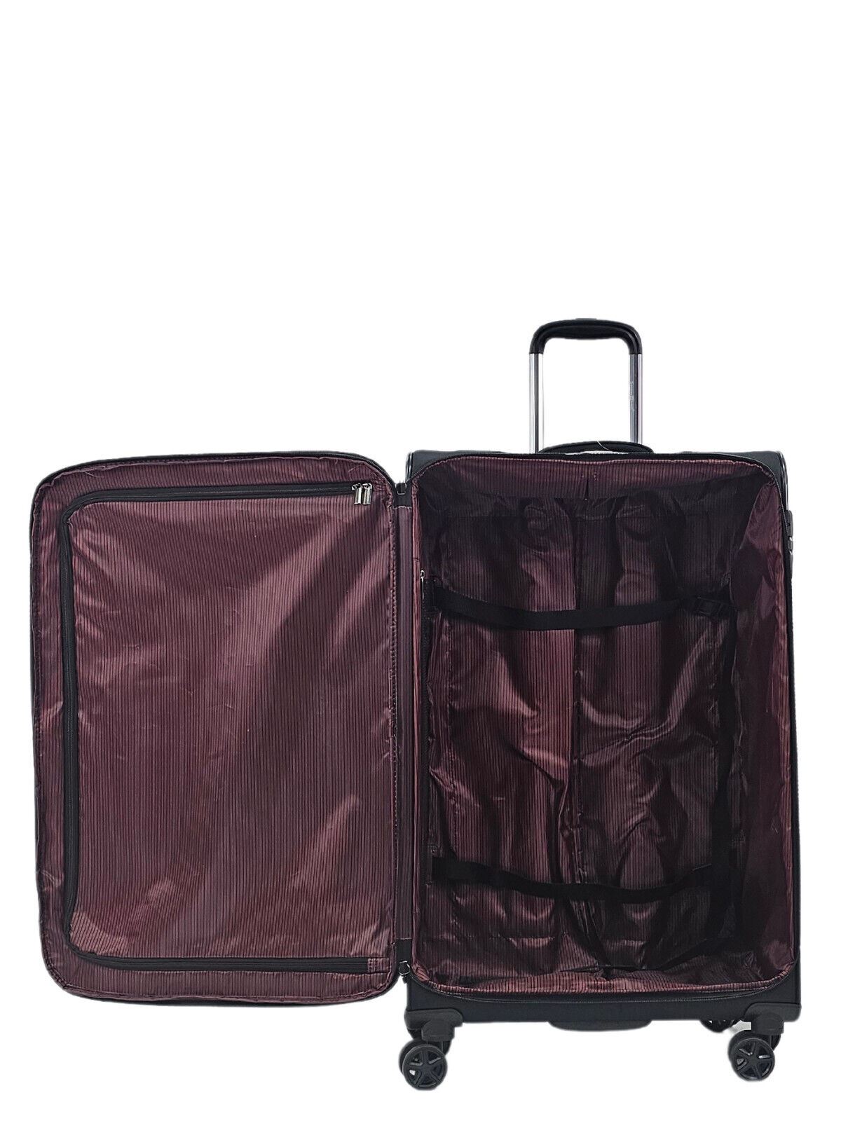 Clayton Large Soft Shell Suitcase in Black