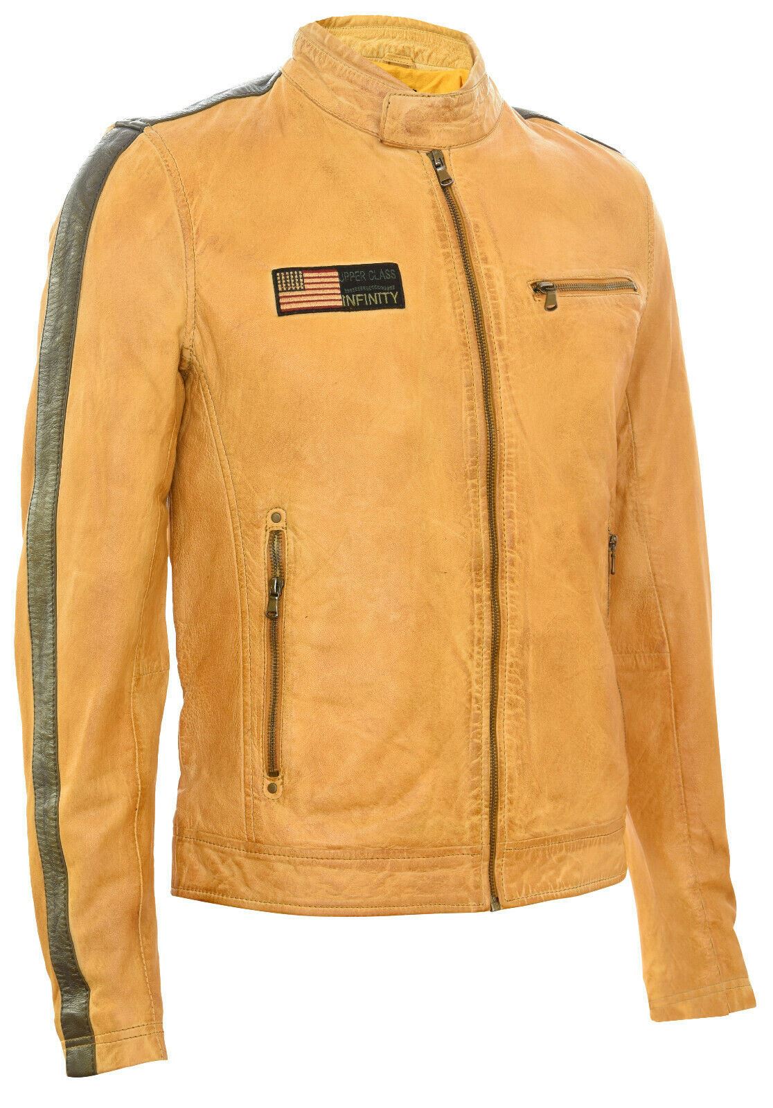 Men Vintage badged Biker Jacket- Southport