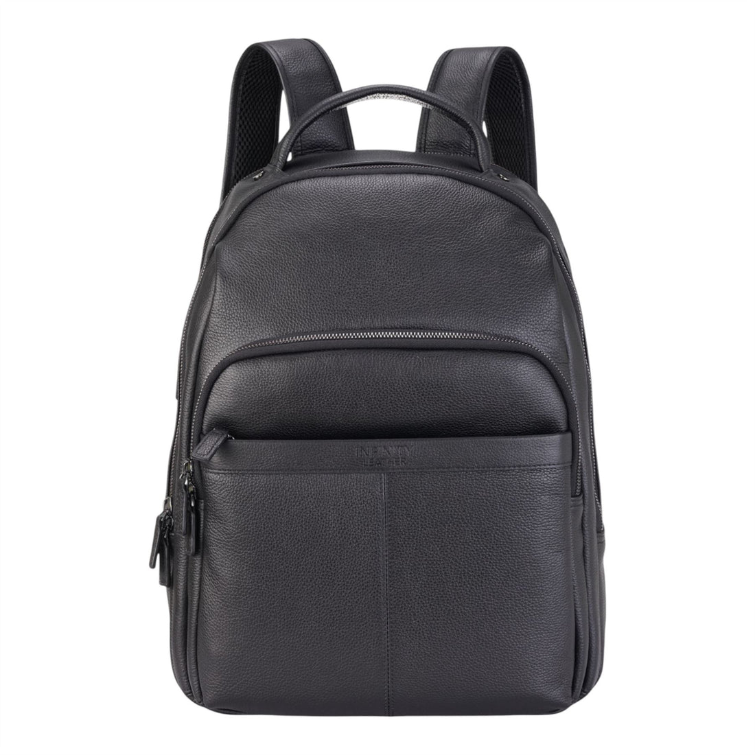 Genuine Leather Black Vintage Rucksack Laptop Bag Travel Backpack - Capri