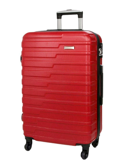 Robust Lightweight Red Hard shell Suitcase 4 Wheel Luggage