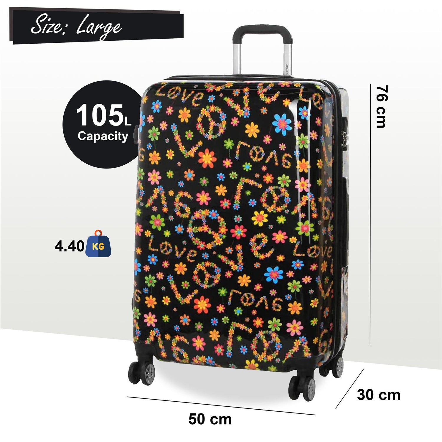 Clanton Large Hard Shell Suitcase in Love