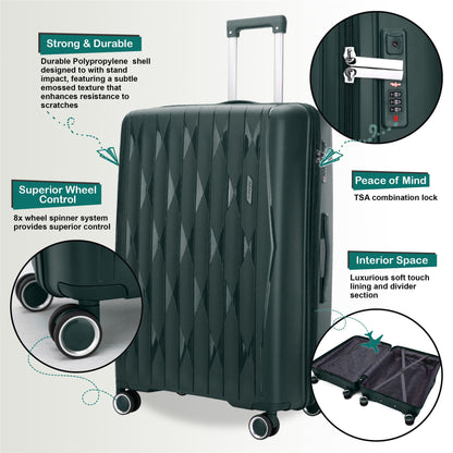 Burnaby Cabin Hard Shell Suitcase in Green
