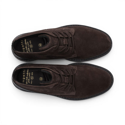 Bugatti Mens Dark Brown Suede Leather Lace-up Desert Ankle Boots - Lota