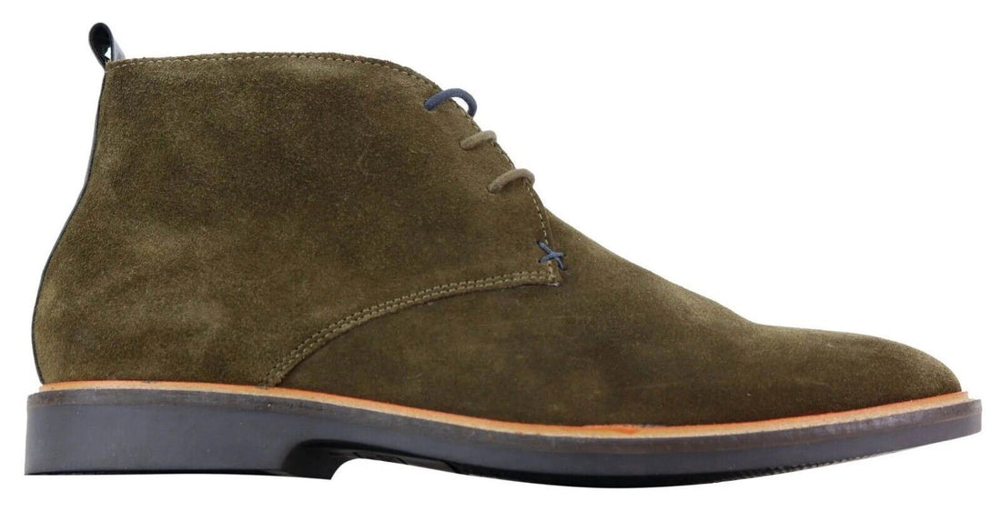 Mens Khaki Suede Lace Up Chukka Boots - Upperclass Fashions 