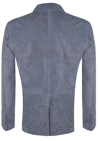 Mens Suede Italian Blazer Jacket-Dorking