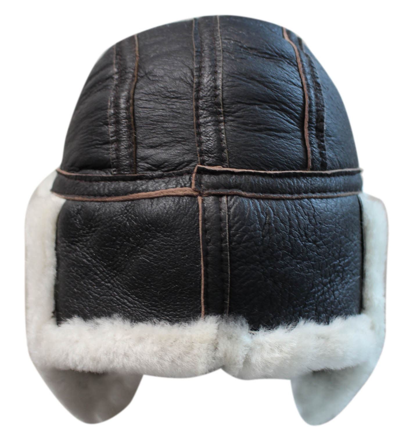 Mens RAF Aviator Sheepskin B-55 Trapper Hat