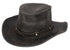 Cowboy Aussie Real Leather Hat Australian Black Western Outback Bush Hat - Upperclass Fashions 