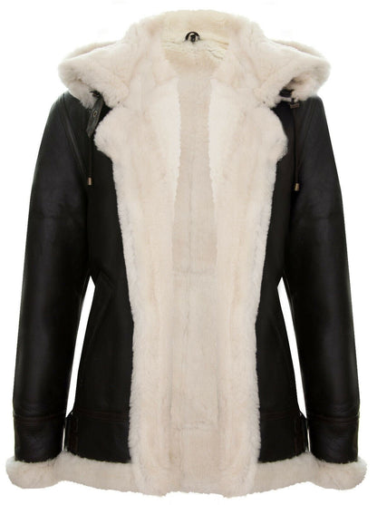 Mens B3 Hooded Sheepskin Flying Jacket-Harwich