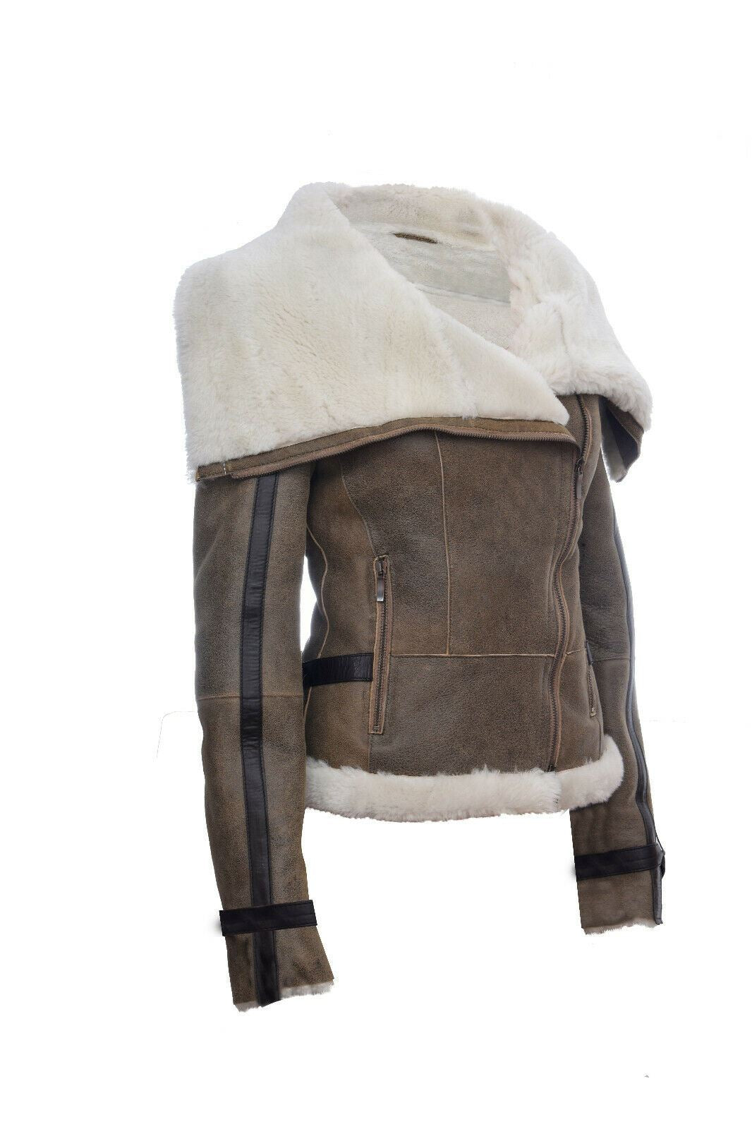 Womens Merino Sheepskin Leather Jacket-Petworth