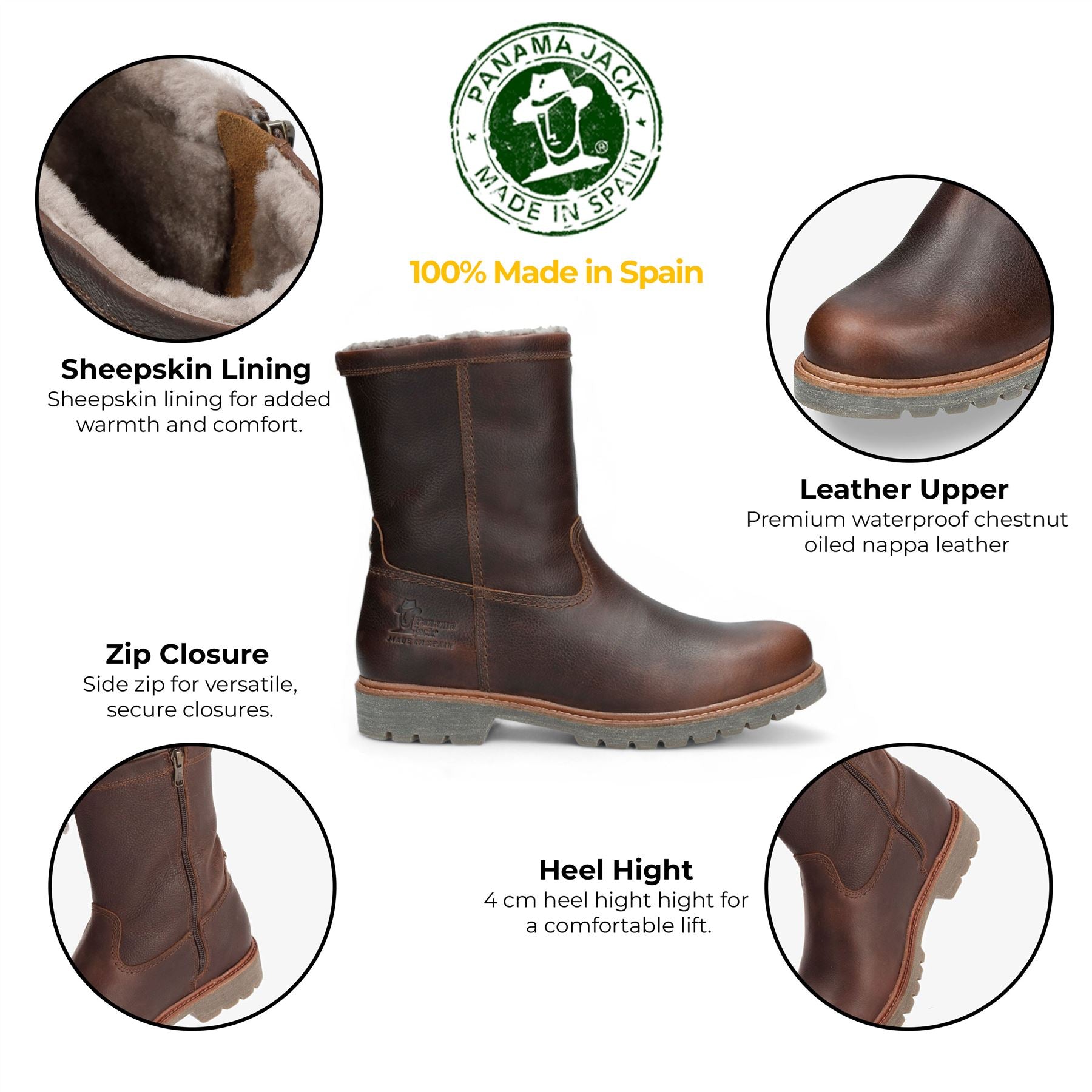 Panama Jacks Men's Fedro C10 Leather Biker Boots – Upperclass Fashions