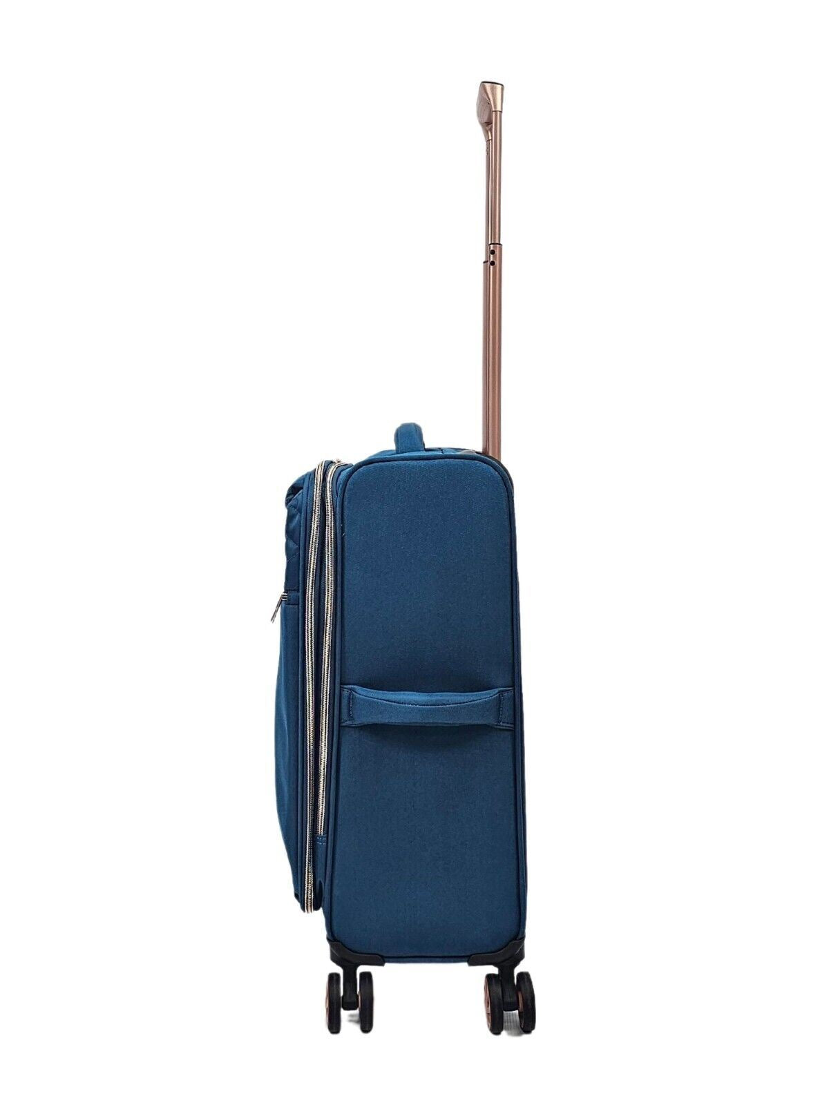 Cabin Teal blue Suitcases Set 4 Wheel Luggage Travel Lightweight Bags